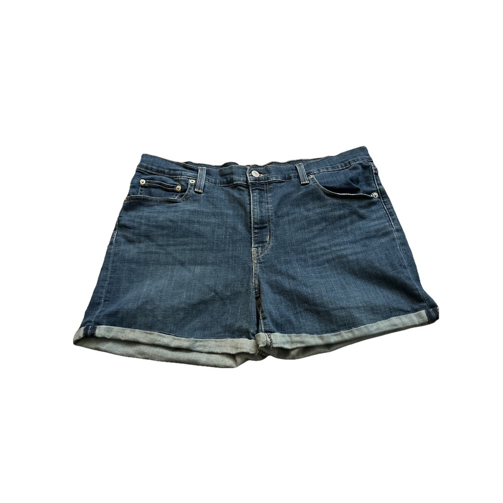 Levis Jean Shorts Womens Size 34 Blue Mid‎ Length 4.5 Inseam Denim Shorts